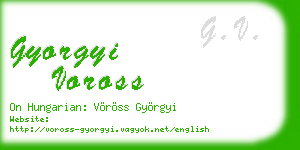 gyorgyi voross business card