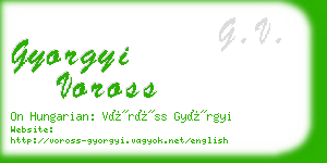 gyorgyi voross business card